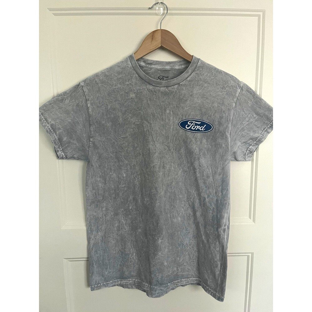 Ford Bronco T Shirt Mens Medium M Gray Mineral Wash Graphic Tee Back Print 4x4